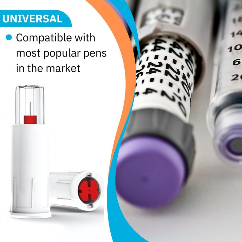 Onecare Safety Pen Tips Duo, 31G x 3/16'' (5mm), Dual-End Safety Shield, Universal Fit, 100/bx, Comfortable, Ultra-Fine Fit for Pen Devices - Image 3